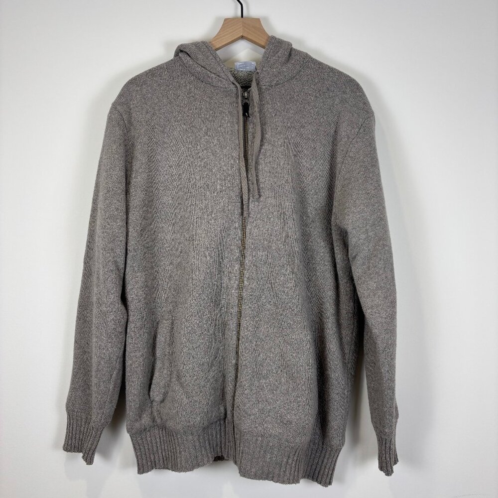 Columbia Full Zip Hoodie XL Men’s Heavyweight Fleece Lined Sweater JacketOatmeal